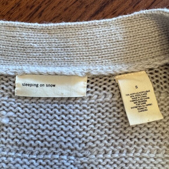 Anthropologie Grey Fringe Sweater Vest Knitted Yarn - Picture 3 of 7